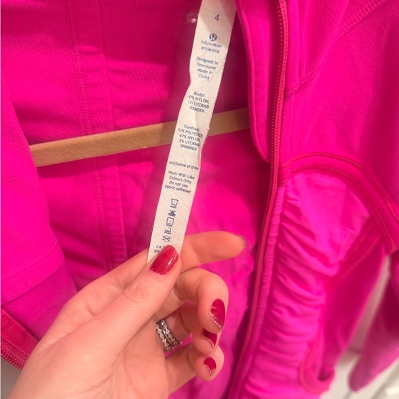 Lululemon Pure Balance Jacket 4 Paris Pink Hooded Stretch Running Gym! EUC! - Picture 10 of 10